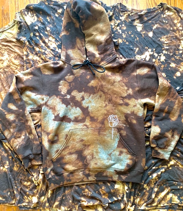 Image of Acid Wash Rose Hoodie