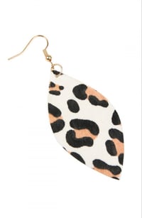 Image 2 of Wild Thoughts Leopard Leather Earrings