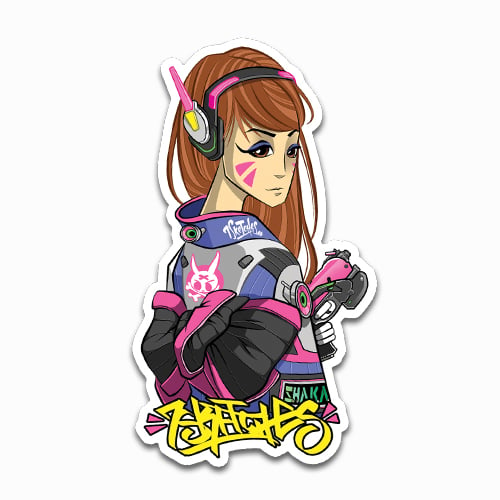 Image of Chieko's DVA Cosplay Sticker
