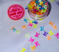 neon LV glitter shapes