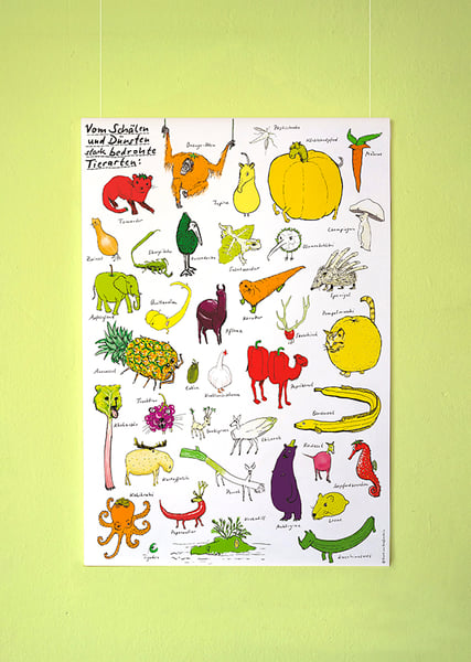Image of Gemüsetiere | Kleines Poster | DIN A2
