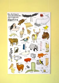 Image 1 of Hausbautiere | Großes Poster | DIN A1