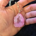 Pink Druzy Pendant