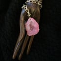 Pink Druzy Pendant