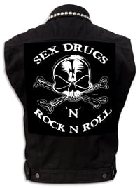 Image 1 of Marc Vachon custom SDR&R Black Denim Vest
