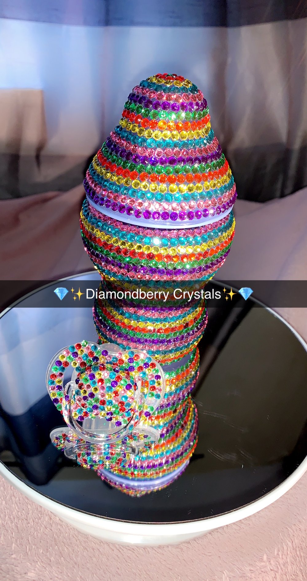 Image of Fully Bling Bottle with matching Dummy