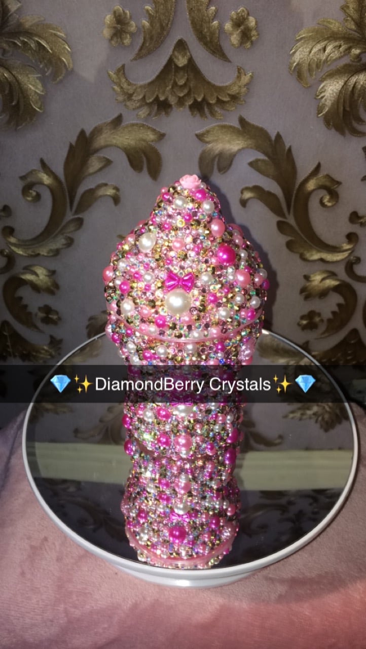 Image of Fully Bling bottle with pearls & Crystals