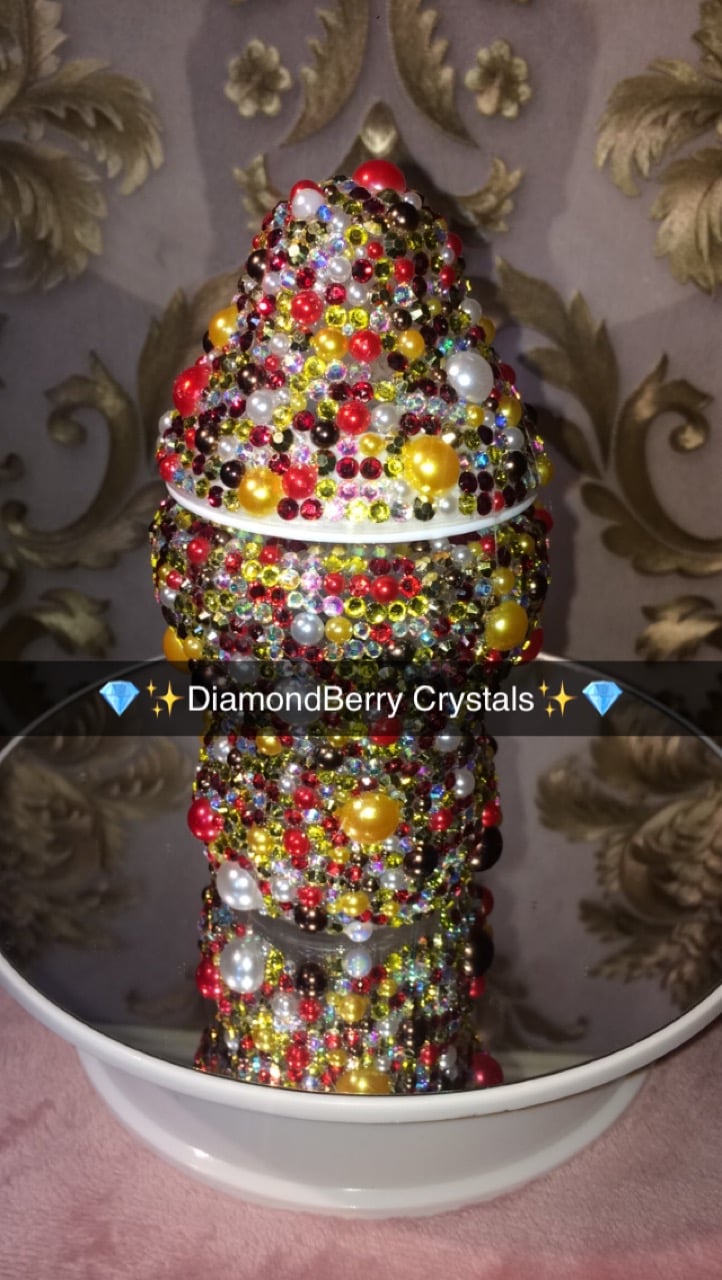 Image of Fully Bling bottle with pearls & Crystals