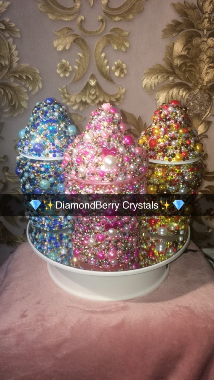 Image of Fully Bling bottle with pearls & Crystals