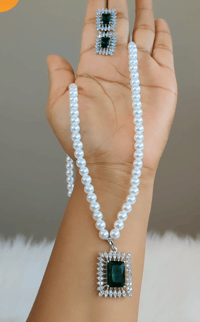 Image 5 of Riya_American Diamond Pearl Set 