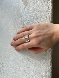 Image 4 of Farbloser Turmalin und Opal Ring