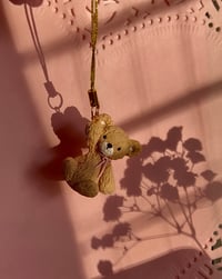 Image 1 of Luna Charm- Handmade Teddy Bear Polymer Clay Accessory