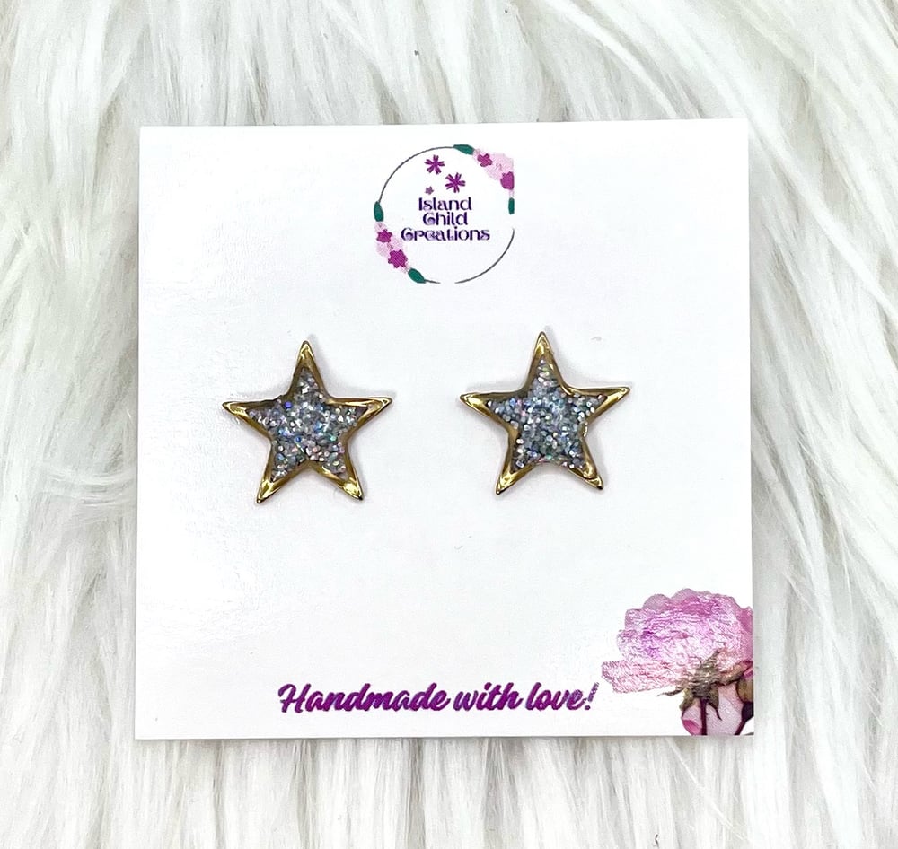 Image of SPARKLY STAR STUDS 