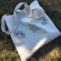 Sun Moon and Stars Tote Bags [Double-Sided]