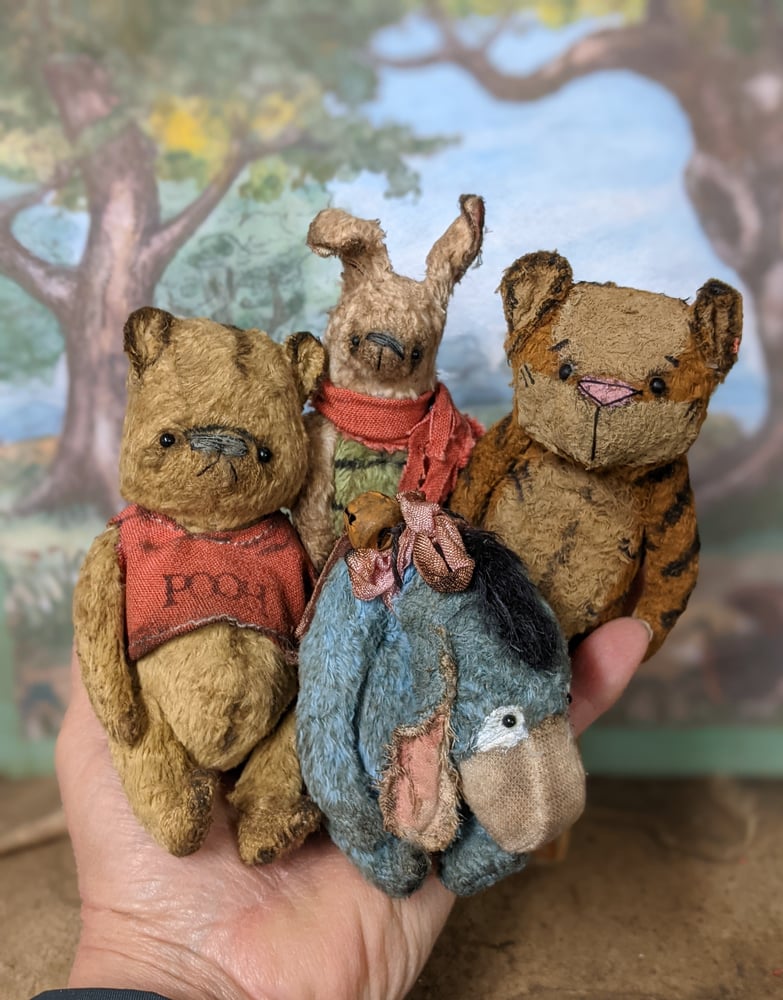 Image of 4 piece SET Hundred Acre Wood collection by whendis bears