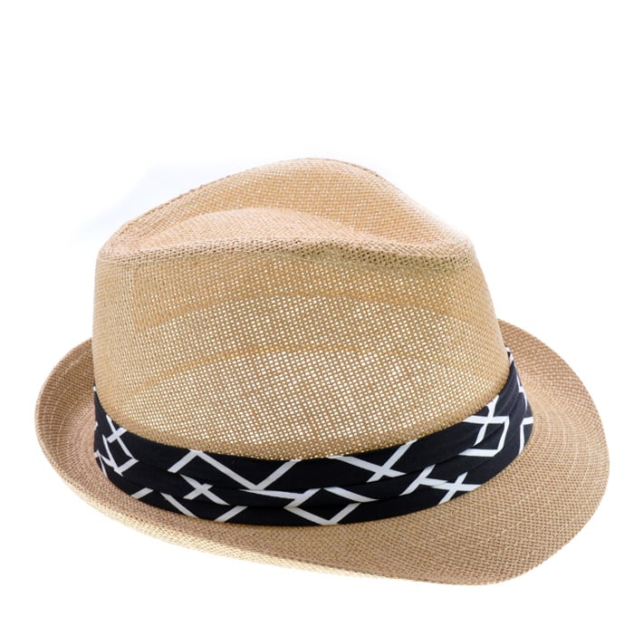 Image of Straw Fedora Hat Beige