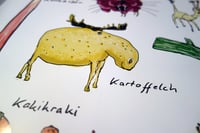 Image 4 of Gemüsetiere (Urfassung) | Großes Poster | DIN A1* mit Posterleisten