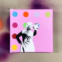 Image 1 of "Spot Remover" Mini Canvas (pink) 1/1 on 15x15cm Deep Edge Canvas