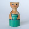 Vintage Wooden Egg Cup Boy