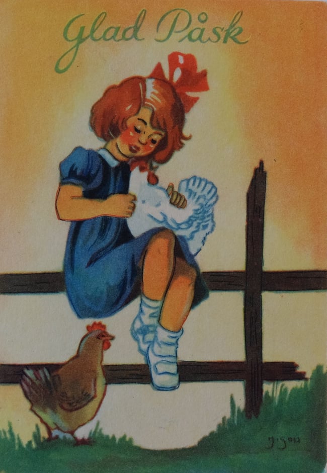 Vintage Easter Postcard sml no 3