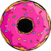Image of Donut Hornpush Sticker 40mm Domed