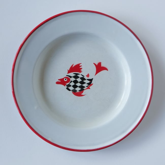 Vintage Enamel Plate 1925-1949