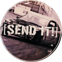 Image 2 of Send It! Hornpush Sticker 40mm Domed