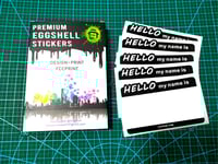 Image 3 of Free Shipping "Hello my name is"  Eggshell Stickers 50/100/200pcs