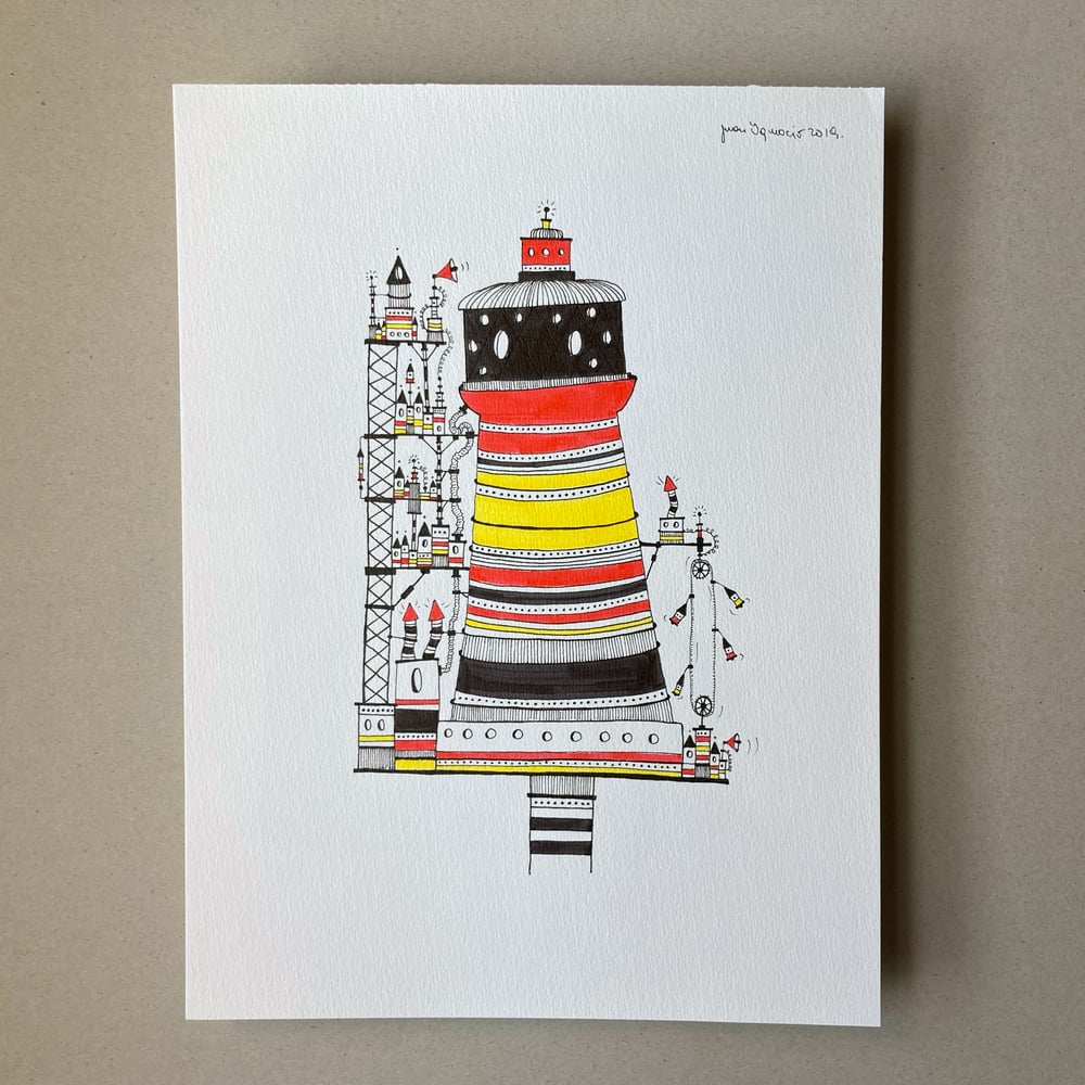 Image of Lighthouse with colors