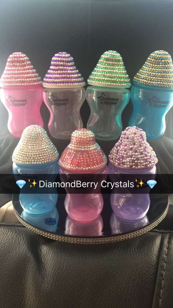 Image of Bling baby bottle lid/cover only