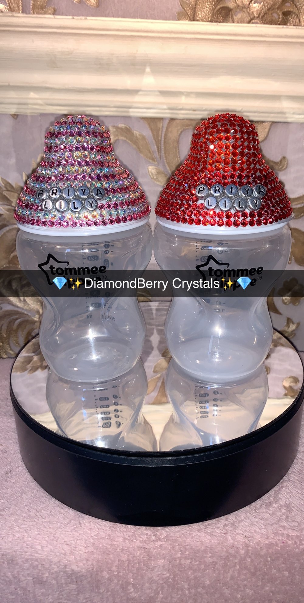 Image of Bling baby bottle lid/cover only