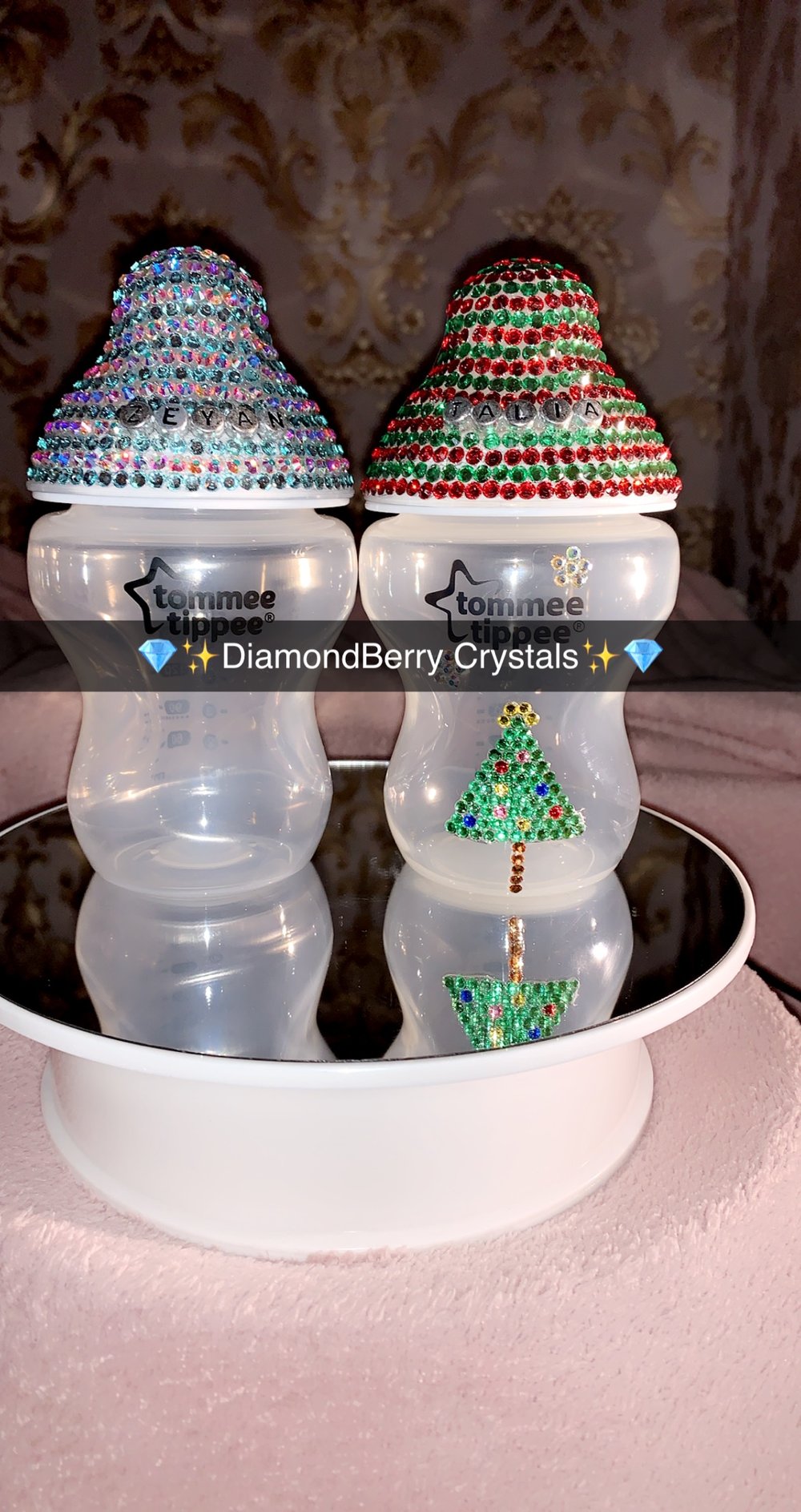 Image of Bling baby bottle lid/cover only