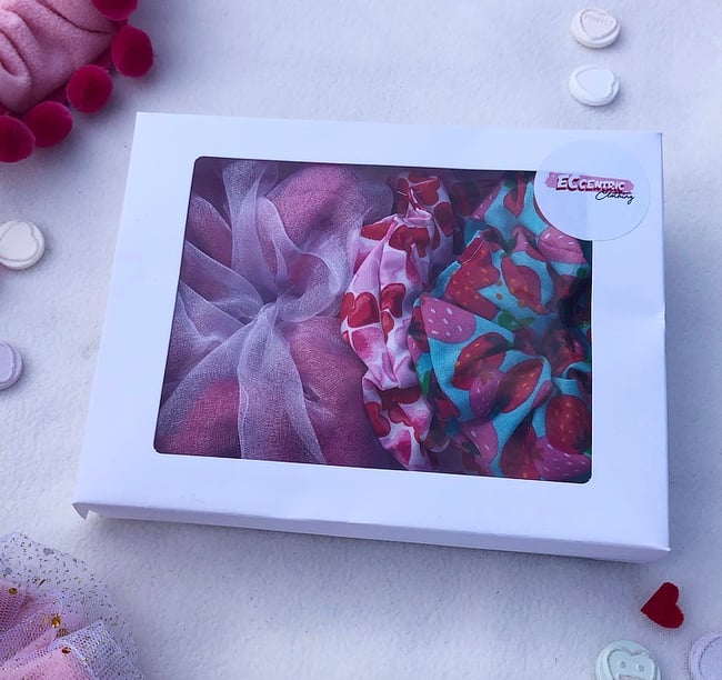 Clear window white gift box