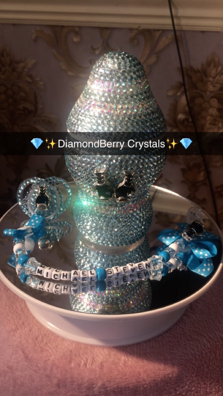 Image of Fully Bling Bottles with matching Dummy & Clip