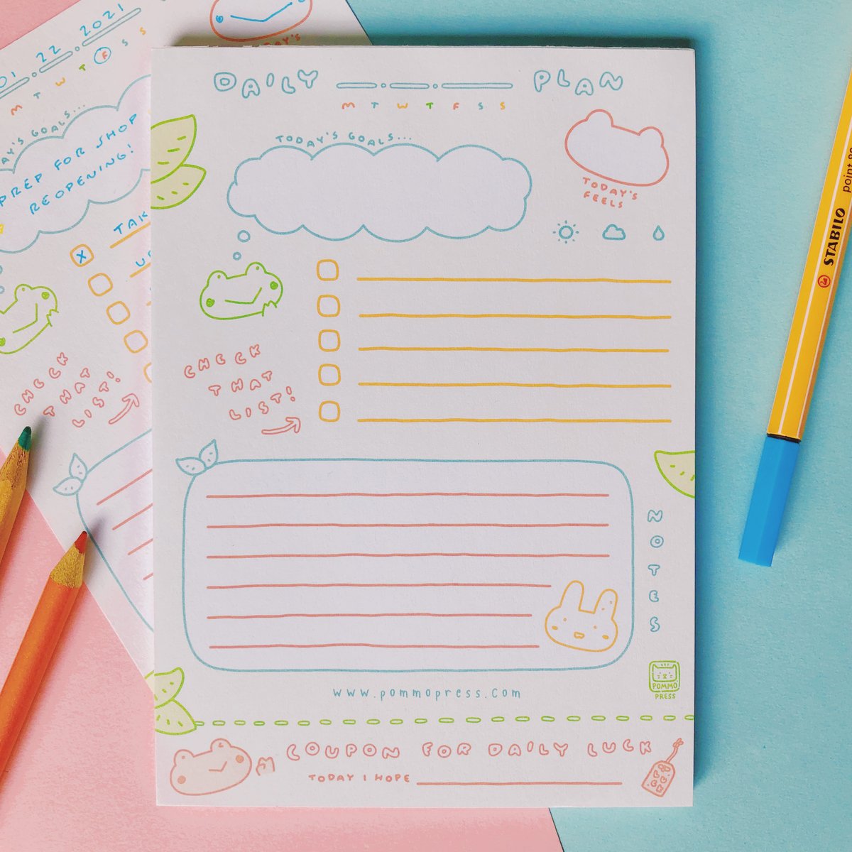 DAILY PLANNER NOTEPAD | POMMO Press