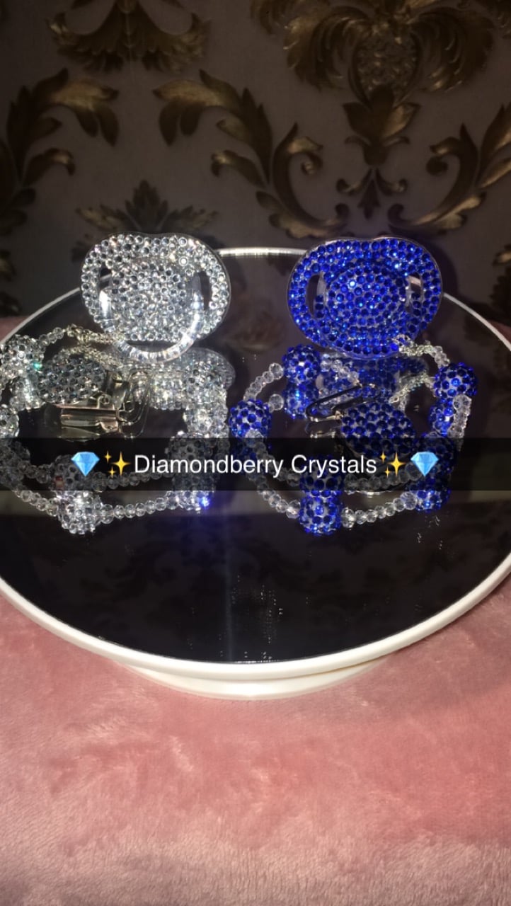 Image of Bling bottle with matching Dummy & clip