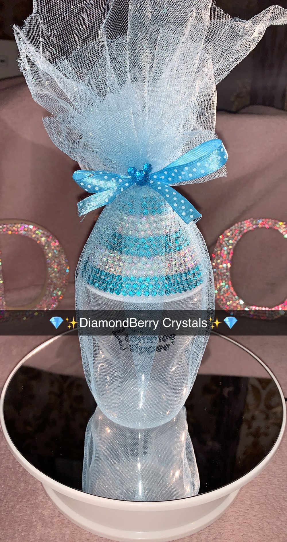 Image of Bling baby bottle with Gift Wrap