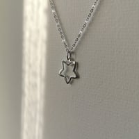 Image 2 of Open star pendant ~ sterling silver