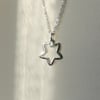 Open star pendant ~ sterling silver