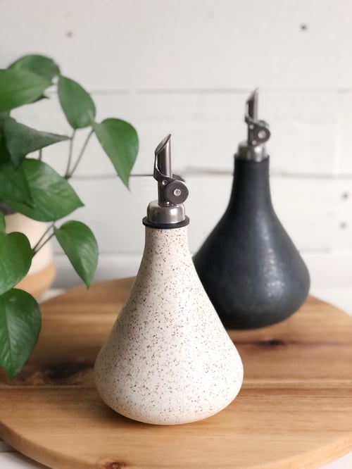 Image of Ceramic Olive Oil / Vinegar Cruet Pourer