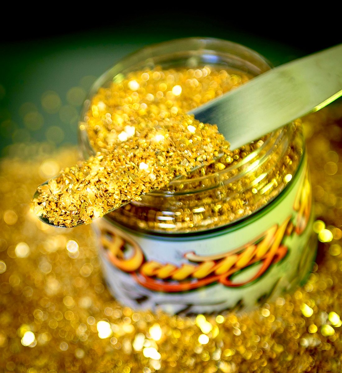 DANNY D - GOLD CRUSHED GLASS / PAINTHUFFER METALFLAKE