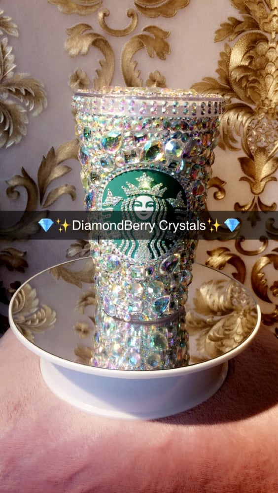 Image of Bling plastic tumbler cup 16oz 