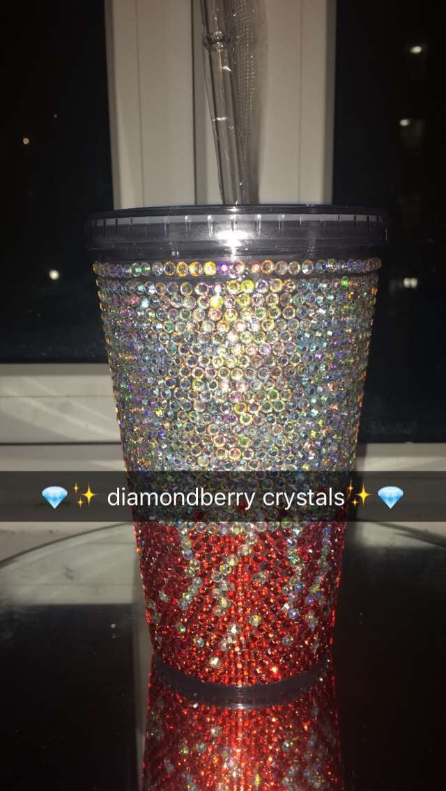Image of Bling plastic tumbler cup 16oz