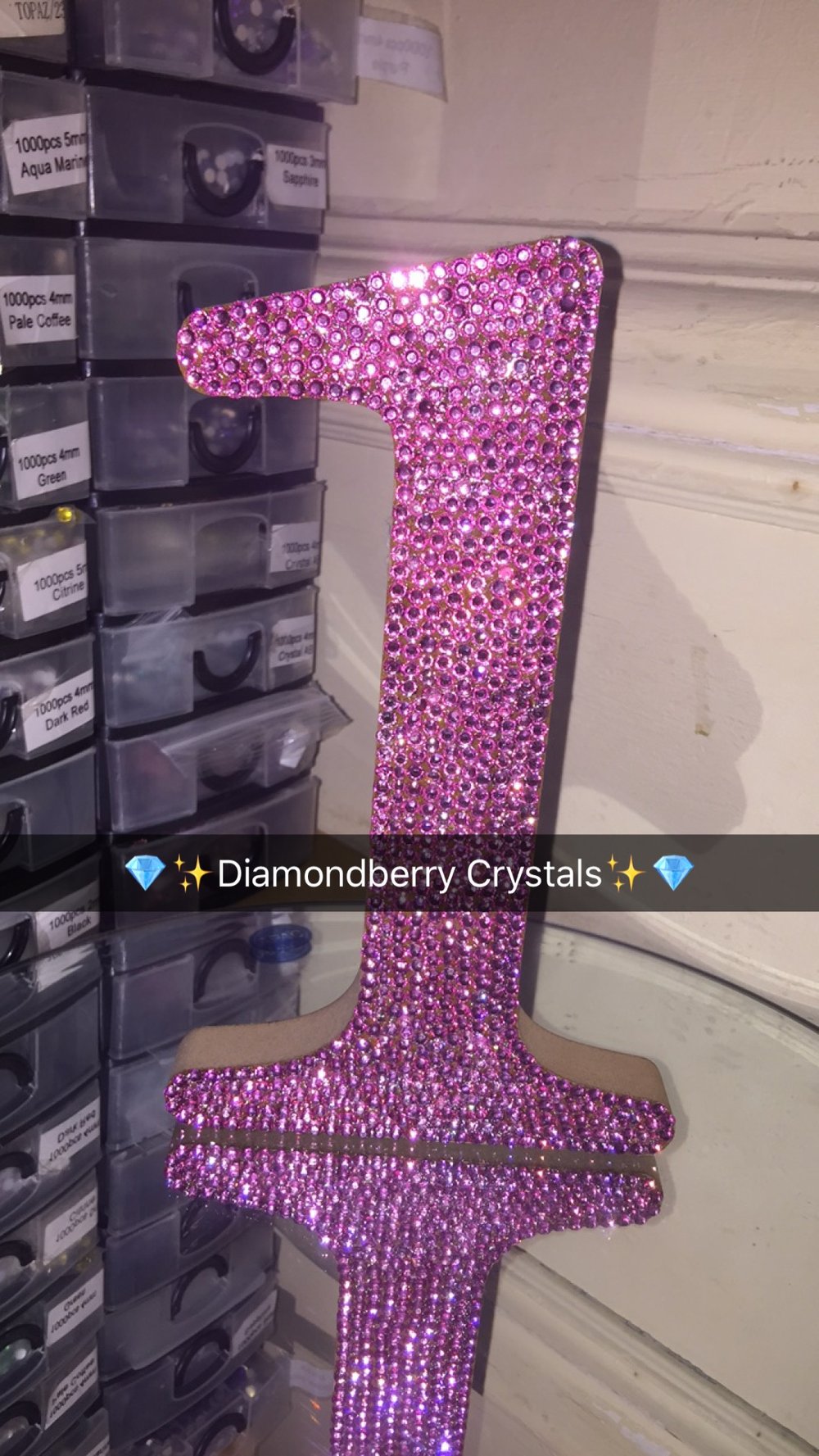 Image of Bling Wooden letters & numbers, For birthday props or decorations 8-20cm