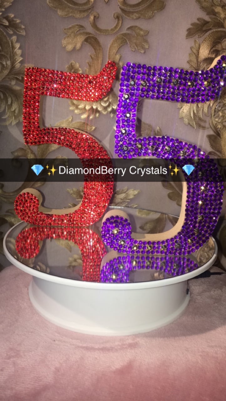 Image of Bling Wooden letters & numbers, For birthday props or decorations 8-20cm