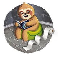 I'm NOT Like Other Books Sloth on Potty Sticker