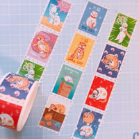 Image 1 of Everyday Big & Small Cat Stamp Washi Tape