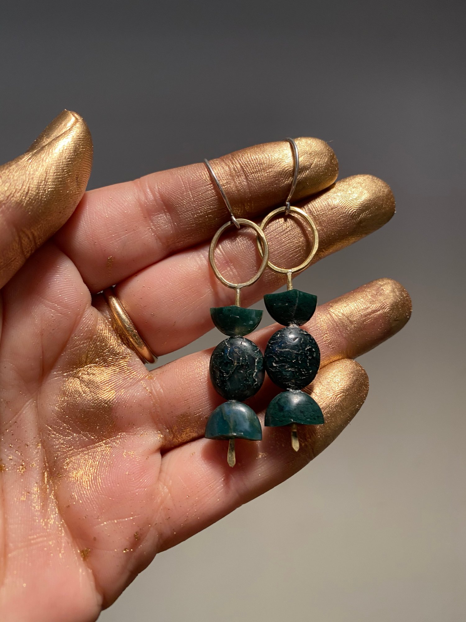 Image of Breathe out totem earrings