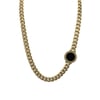 BLACK ROUND STONE GOLD NECKLACE 