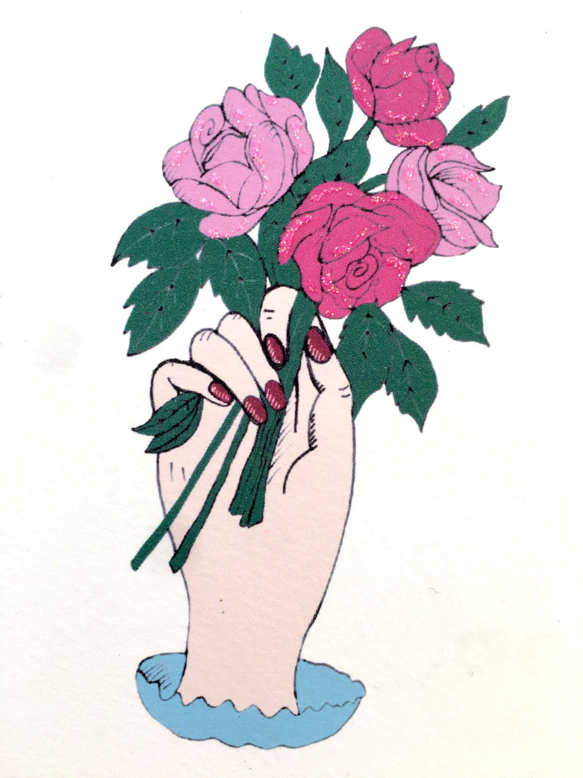 Roses in Hand Card